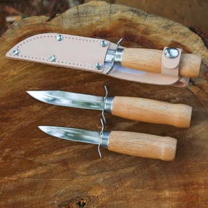 Coltello da intaglio a lama dritta con manico in <span class=keywords><strong>legno</strong></span> di faggio inciso e doppio proteggi dita, sicuro <span class=keywords><strong>per</strong></span> bambini, ideale <span class=keywords><strong>per</strong></span> <span class=keywords><strong>il</strong></span> campeggio - Product Image 4