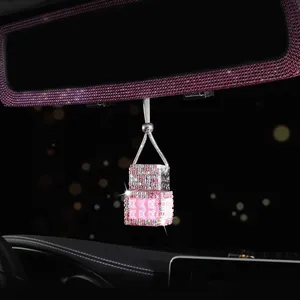 Mini Hanging Refillable Air Freshener Essential Oils Bottle (No Perfume) bling car decor car accessories air fresheners