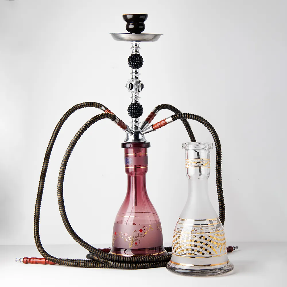 Preço barato, venda quente e decoração de alta qualidade em bares, conjunto portátil de narguilé Shisha, conjunto de vidro para narguilé, conjunto de narguilé