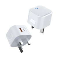 Chargeur rapide double port 25W PD QC3.0 avec matériau PC ignifuge, prise EU, adaptateur secteur USB-A + Type-C pour téléphones et appareils électroniques