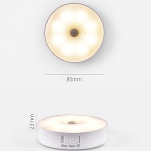 Lampe murale portable à LED avec détecteur de mouvement USB, lumière de nuit à induction corporelle, éclairage d'armoire à détecteur de mouvement LED - Product Image 1