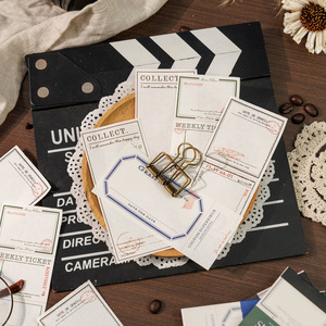 50 tờ/gói Tài liệu cơ bản ghi nhớ Bộ nhớ độc thoại loạt Giấy cắt dán Retro 4 kiểu - Product Image 4