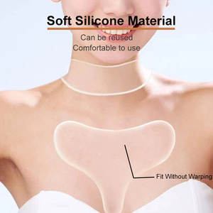 再利用可能なシリコン製しわ防止パッド（額、目、笑顔、胸、顔、首用）、胸、顔、目、首のしわ用シリコンパッチ - Product Image 3