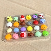 Calendrier de l'Avent Mystery Dumpling TPR Squish 12 jours 24 jours – Jouets anti-stress à presser en forme de dumpling – Coffret cadeau surprise boîte mystère