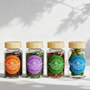 120ml Rỗng gia vị thảo mộc container mới gia vị gia vị chai nhỏ gia vị chai với nắp tre cho muối đường hạt tiêu - Product Image 4