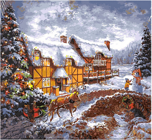 CHENISTORY DZ992528 pintura por números <span class=keywords><strong>lienzo</strong></span> al óleo Diy SERIE DE Navidad colorear por número dibujo DIY pintura por número - Product Image 1