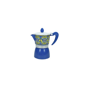 Machine à café expresso électrique à induction en aluminium Citrus Blue Three Cup pour usage domestique - Product Image 1
