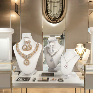 Mannequin de présentation de bijoux en velours, support de collier autoportant, présentoir à bijoux pour boutique, exposition et photographie - Product Image 3