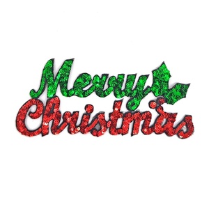 Parche de lentejuelas de Feliz Navidad para sudaderas y camisas - Product Image 1