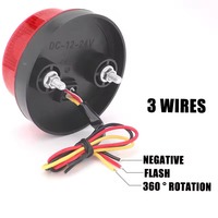 12V 24V LKW LED Blinklicht Stroboskop Notfall-Alarmleuchte Runde Rotierende Dach-Warnsignalleuchte