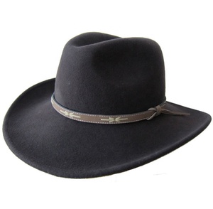 Autunno inverno 100% lana Australiana <span class=keywords><strong>safari</strong></span> cappello con fascia di cuoio reale - Product Image 5