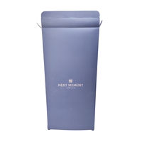 Boîte cadeau en papier recyclé bleu marine personnalisée avec dorure à chaud et estampage en relief, emballage de luxe haut de gamme, personnalisation du logo disponible