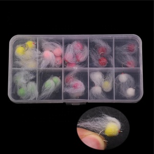 36 pièces/boîte, mélange <span class=keywords><strong>de</strong></span> couleurs, pour la pêche à la mouche, à la <span class=keywords><strong>truite</strong></span>, à la mouche, à l'œuf nu, à la mouche, taille 12 - Product Image 1