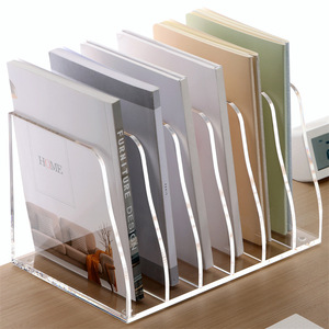 Máy tính để bàn hiện đại HD trong suốt <span class=keywords><strong>Acrylic</strong></span> tập tin khung lưu trữ hiển thị đứng cho sách Tạp Chí & văn phòng sử dụng - Product Image 1