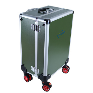 <span class=keywords><strong>Maleta</strong></span> personalizada, <span class=keywords><strong>maleta</strong></span> con <span class=keywords><strong>ruedas</strong></span>, de mano, hecha de metal de aluminio, espuma EVA, caja de <span class=keywords><strong>herramientas</strong></span> de aluminio profesional - Product Image 4