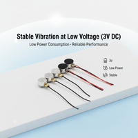 Moteur vibrant à monnaie BLDC 0625 6x2.5mm 3V DC, micro-moteur vibrant plat sans balais, longue durée de vie, faible courant, mini-vibrateur