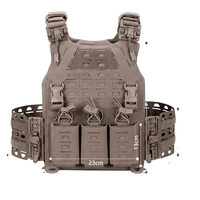 Gilet tactique modulaire MOLLE en nylon 500D à libération rapide avec logo personnalisé pour l'entraînement et la protection
