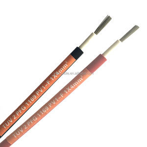 สาย PV1-F โซลาร์เซลล์มาตรฐาน <span class=keywords><strong>IEC</strong></span> <span class=keywords><strong>1</strong></span>*<span class=keywords><strong>1</strong></span>.5ตร. ม. ม. สายอ่อนทองแดงชุบดีบุกสำหรับระบบ PV ตัวนำของแข็งฉนวน XLPE - Product Image 3