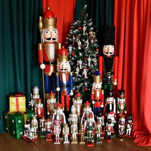 Spot <b>Large</b> Wood Nutcracker Soldier Puppet 150CM Eco-friendly Factory Christmas Decoration Hotel Crafts Ornaments Traditional - Product Image 2