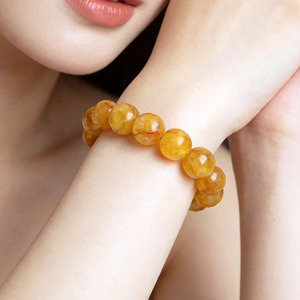 Wholesale Natural Full Golden <strong>Healer</strong> Quartz Beads Stone High Quality Full Yellow Crystal Bracelets for Gifts - Product Image 4