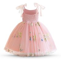 Robes tutu pour filles à épaules dénudées avec motif de fleurs pour fête, vêtements pour enfants, jupes tutu en tulle pour soirée d'anniversaire et carnaval pour filles