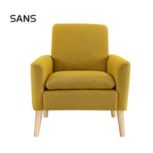 Silla de ocio de tela de tapicería sólida con patas de madera de goma duraderas Silla de acento portátil <span class=keywords><strong>para</strong></span> el hogar sala de estar - Product Image 3