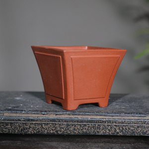 Pot à bonsaï carré en argile violette, petite taille, style classique, pot de fleurs de bureau - Product Image 1