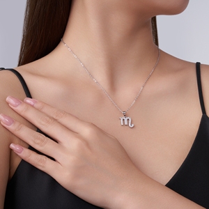 Collar de Plata de Ley S925 con Signo Zodiacal Escorpio, Chapado en Oro, con Moissanita, Colgante de Escorpión, Joyería Delicada, Regalo de Cumpleaños - Product Image 3