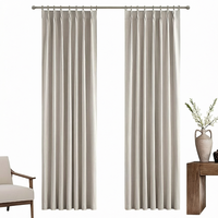 Rideaux Électriques Modernes en Tissu pour Ombrage Léger, Traitements de Fenêtre Personnalisés, Voilages en Coton Écologique Naturel Tissé