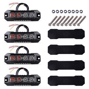 Feux stroboscopiques d'urgence LED rouge et bleu ultra-minces à montage en surface, balise de signalisation clignotante, mini-feux de calandre LED pour <span class=keywords><strong>camion</strong></span>, voiture, véhicule - Product Image 5