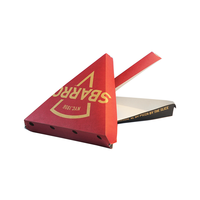 Boîtes à pizza triangulaires en kraft avec logo personnalisé, formes et tailles personnalisées, emballage en forme de tranche, plateau pour une seule tranche, boîte à pizza triangulaire