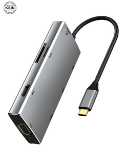 Hub Usb C 8 Trong 1 Mới Loại C Sang <span class=keywords><strong>Hdmi</strong></span> <span class=keywords><strong>RJ45</strong></span> <span class=keywords><strong>Ethernet</strong></span> Đầu Đọc Thẻ Sd / TF Cổng Usb 3.0 - Product Image 3