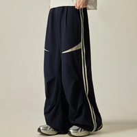 Regenbogen-Spray OEM/ODM Streetwear-Hersteller Herren Seitenstreifen-Fallschirmhose Leichte Baggy-Fallschirm-Sweatpants für Männer