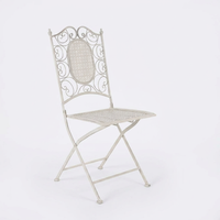 Sièges de patio en fer robustes avec revêtement en poudre résistant aux intempéries et cadre pliable pour l'organisation d'événements et de fêtes de luxe