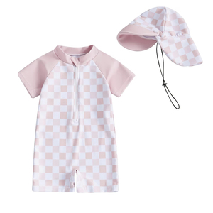 RTS Kids Swimsuit Girls Swimwear Kids <strong>Swimming</strong> <strong>Costumes</strong> Wholesale Summer <strong>Toddler</strong> Swim Suit with Hat - Product Image 1