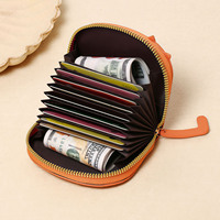 Porte-cartes personnalisé en forme de chat avec fermeture éclair, portefeuille en cuir gravé avec nom personnalisé, porte-cartes de voyage portable