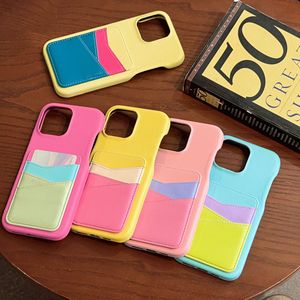 Nuevo estilo Simple Color contraste PU funda de teléfono de cuero para Apple para <span class=keywords><strong>iPhone</strong></span> 16promax 15pro 14 <span class=keywords><strong>tarjeta</strong></span> insertable 13P teléfono móvil - Product Image 1