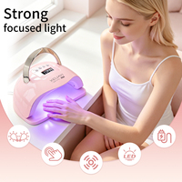 Lampe de polymérisation UV LED rose XEIJAYI M7, 24 perles, base détachable, capteur intelligent, vente en gros OEM/ODM pour usage domestique et en institut de beauté