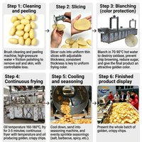 Ligne de production automatique de chips de pommes de terre 300 kg/h, machine industrielle de fabrication de frites pour usine de snacks