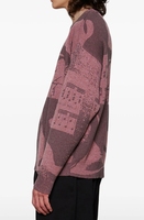 Nouveau style pull en tricot pour homme, motif tendance, style décontracté, mélange rose-marron, pour tous les jours