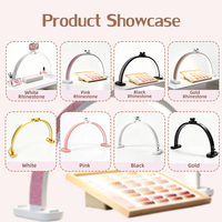 Lampe demi-lune professionnelle pour esthéticienne, lampe de bureau LED haute luminosité 45W pour extension de cils, manucure, salon