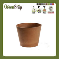 Greenship Protection UV résistant aux intempéries intérieur extérieur fleur plante Fiber argile pots de jardin