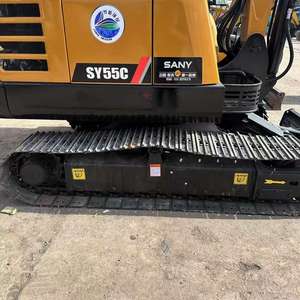 รถขุด Sany SY55C มือสอง น้ำหนัก 5.5 ตัน ชั่วโมงการทำงานต่ำ ระบบไฮดรอลิก รถขุดตีนตะขาบ อะไหล่หลัก มอเตอร์ ปั๊ม แบริ่ง สำหรับงานขุด ได้รับมาตรฐาน CE - Product Image 4