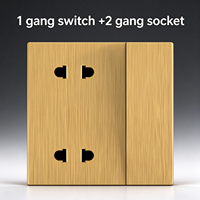 Interrupteur combiné personnalisable OEM, double prise à 2 broches, vente en gros, interrupteurs muraux avec prises électriques