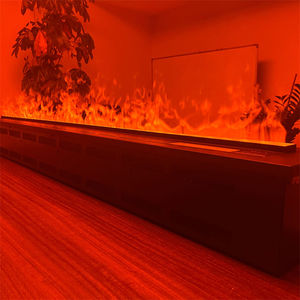 Cheminée électrique moderne autoportante à vapeur d'eau <span class=keywords><strong>double</strong></span> <span class=keywords><strong>face</strong></span> transparente avec télécommande pour intérieurs ouverts - Product Image 3