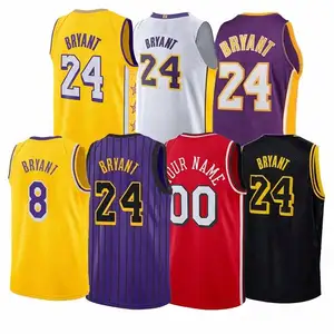 basketball uniformen jersey nba Suppliers-Beste Qualität Kobe Bryant benutzer definierte Basketball Trikot Sublimation Basketball Uniformen Bull NBaing-Laker Jersey