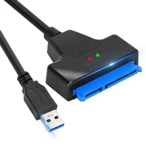 محرك أقراص صلب VCOM USB3.0 إلى محول البيانات SATA 3 III محرك أقراص صلب 7+22 دبوس موصل UASP Converte مع قرص صلب 2.5 بوصة SSD نقل بيانات 5Gbps