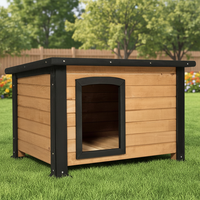 SDD007 Niche pour chien en bois personnalisée, écologique, imperméable, pour l'extérieur, avec toit ouvrant, pour toutes les saisons