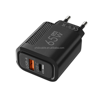 Cargador USB C GAN de 65W, Carga Rápida, Alta Velocidad, Adaptador de Cargador para Teléfono Móvil USB C para iPhone 17 16 15 14