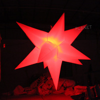 Étoile de Noël gonflable suspendue personnalisée avec lumières pour fêtes